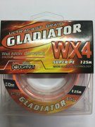 Плетеный шнур Gladiator WX4, 125м (0,08mm, Оранжевый)