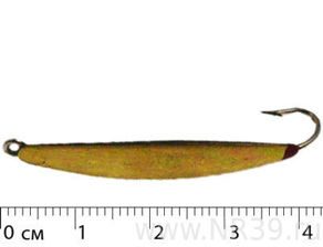 Блесна зимняя LUMICOM Окуневая, отвесная  №1 (1кр), 40мм, 4,1гр, латунь